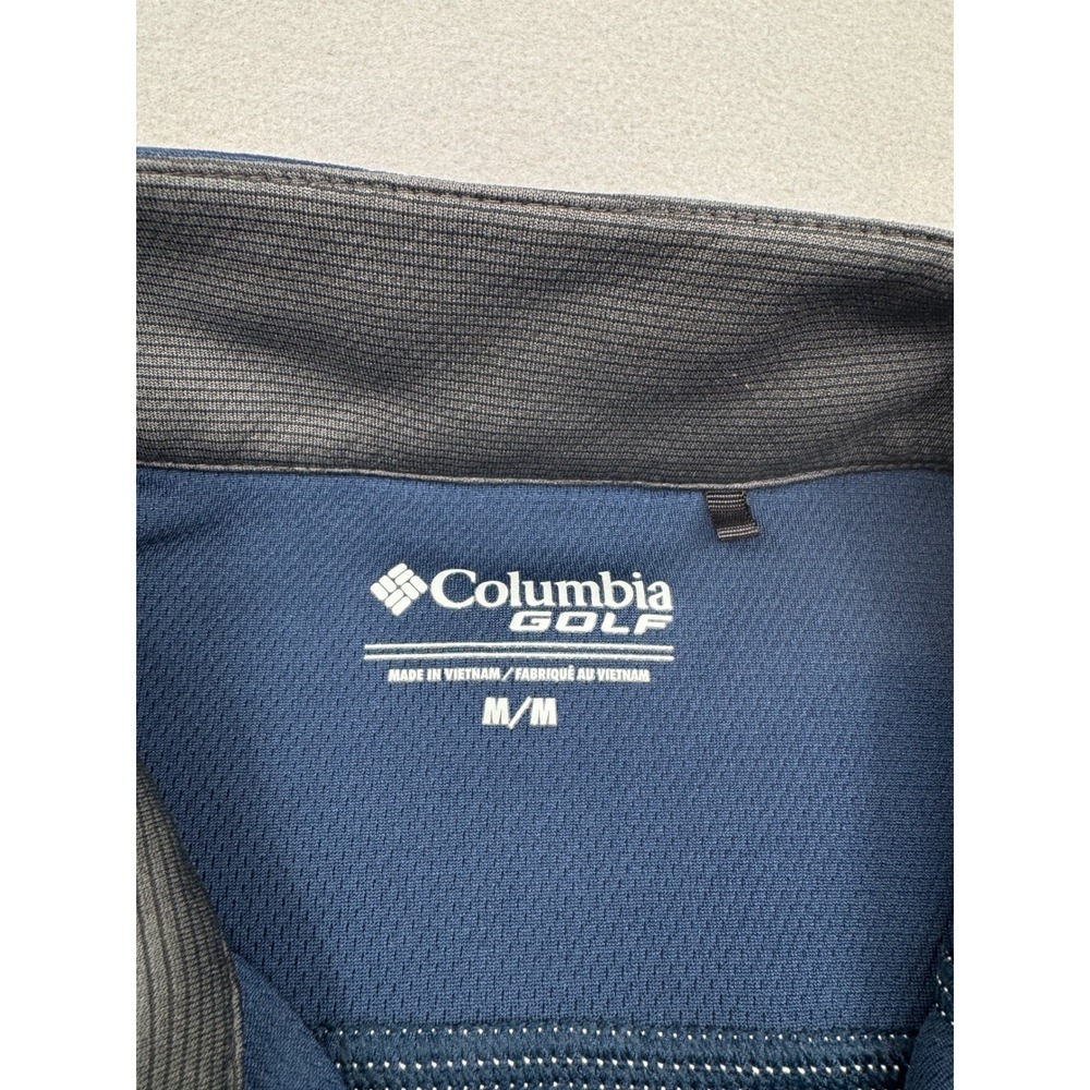 Columbia Golf Auburn Tigers Mens Medium Navy Blue Quarter Zip Pullover Shirt - Picture 9 of 10